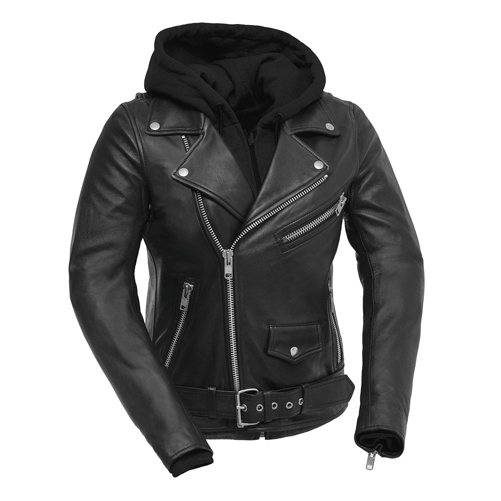 Ryman - Women's Motorcycle Leather Jacket Women's Leather Jacket First Manufacturing Company XS